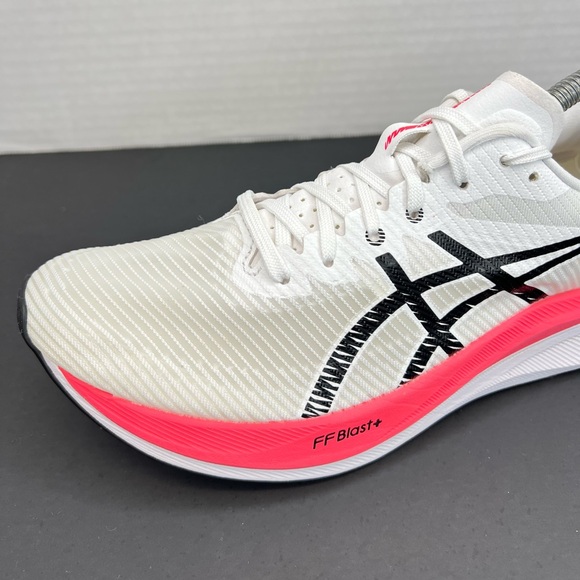 Asics Magic Speed 3 Womens Running Shoes White/Black/Pink Sz 9 1012B518-100 XLNT - Picture 10 of 16